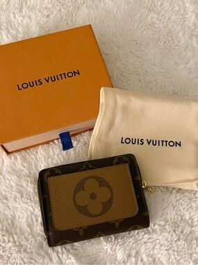 LOUIS VUITTON Lou Wallet M81461 Monogram Reverse Brown Authentic Pre-Owned